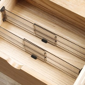 Resim 2 Adet Ayarlanabilir Çekmece Bölücüler, İç Çamaşırı & Çoraplar için Genişletilebilir Plastik Düzenleyici, Dikey ve Yatay Düzenleme Kaymaz Etiketlerle, Yer Tasarruflu Depolama Çözümü, Giysi Ayırıcılar|Şık Tasarım|Genişletilebilir Bölücüler, Giysi Düzenleyici Depolama 