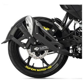 Resim Rks Qj Motor Srk 125-s Motosiklet Jant İçi Sticker Etiket Modeli Sarı 