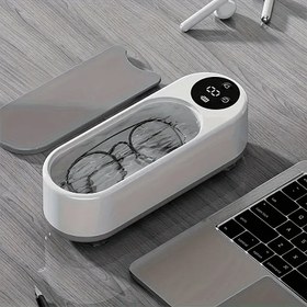 Resim Ultra Taşınabilir Sonik Gözlük ve Takı Temizleyici - USB Şarjlı, Yüksek Frekanslı Titreşim 360° Derin Temizlik, Çok Fonksiyonlu Saatler, Etc. İçin Uygun, 8 Senaryo için (Ofis, Okul, Açık Hava, Yurt ve Ev) 