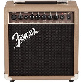 Resim Fender 2313706900 Acoustasonic 15 Akustik Gitar Amfisi | 15 Watt Güç Mikrofon Girişi ve Chorus Efekti ile Taşınabilir Çözüm 