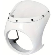 Resim Challenger Beyaz Off Road Motosiklet Kaput Deflektör Far Kapağı Retro Modifiye Aksesuarı 