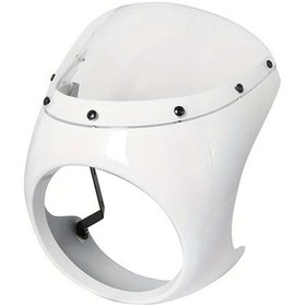 Resim Challenger Beyaz Off Road Motosiklet Kaput Deflektör Far Kapağı Retro Modifiye Aksesuarı 