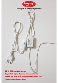Resim Akvaryum Modül Led Aydınlatma Beyaz Işık Anahtarlı 5'Li 432001734 