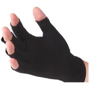 Resim Skycity Artrit Eldiveni Yarı Parmaklı Siyah L - Ağrı Ve Şişlik Azaltıcı, Rahat Fit, Hafif Malzeme 