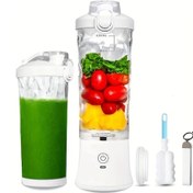 Resim Challenger Beyaz 20oz Usb Şarjlı Taşınabilir Blender Smoothie Ve Taze Meyve Suyu İçin Kompakt 