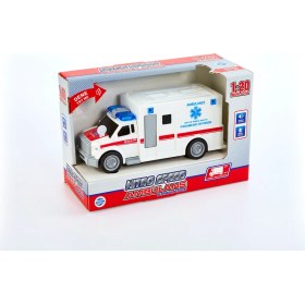 Resim Adel Nitro Speed Polis Ambulans 1:20 Sesli Işıklı Beyaz 