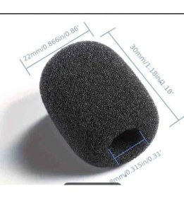 Resim Mikrofon Süngeri 2’li - Motorcu & Yaka Mikrofonu Uyumlu Rüzgar Önleyici Set 