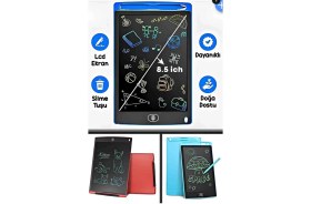 Resim Eğitici Renkli LCD Yaz Çiz Boz Tablet Çocuklar Için Kalemli, Taşınabilir, Silinebilen Dijital Çizim Defteri Eğlenceli Öğretici Hediyelik Tablet 