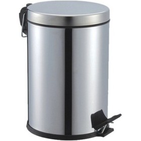 Resim Pedallı 5lt Krom Metal Çöp Kovası 5440 Çok Renkli 