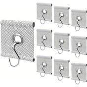 Resim Sunshine011 5/6mm 7/8mm 10 Adet Gri Karavan Çadır Işık Kancası Ağır Hizmet Tipi Işık Askısı Aksesuar 