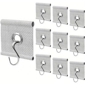 Resim Sunshine011 5/6mm 7/8mm 10 Adet Gri Karavan Çadır Işık Kancası Ağır Hizmet Tipi Işık Askısı Aksesuar 