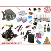 Resim Strong Wheel Tattoo Dövme Makinası Full Set 