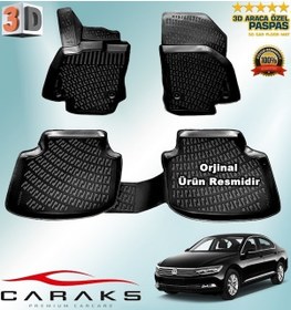 Resim Passat B8 3D Paspas Havuzlu Sedan 2015-2020 Arası Siyah N11.19920 