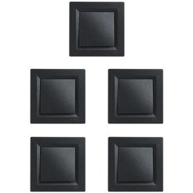 Resim Teknikerelektrik Asfora Plus Tekli Anahtar Antrasit/Siyah 5Li Paket Çerçeve Dahil 