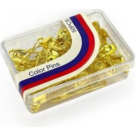 Resim Loggia Çengelli İğne Altın Gold Renk 50 Adet 2cm - Eşarp Ve Şal İğnesi - Kadın Tesettür Aksesuar Çok Amaçlı Gold 