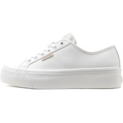 Resim Calvin Klein Jeans Kadın Deri Düz Platform Beyaz Sneaker YW0YW01886-YAF 