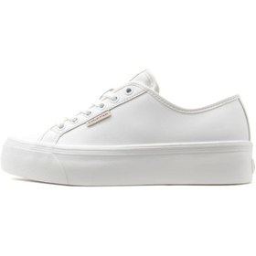 Resim Calvin Klein Jeans Kadın Deri Düz Platform Beyaz Sneaker YW0YW01886-YAF 