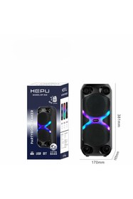 Resim HEPU HP 960 Taşınabilir Şarjlı Rgb Led Bluetooth Hoparlör 4 inc*2 