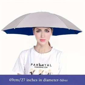 Resim 1 adet Eller Serbest Şemsiye Şapkası - UV Koruma, Ayarlanabilir Kafa Bandı, Hafif ve Rahat Tasarım, Açık Hava Aktiviteleri için - Kamp, Balıkçılık, Bahçe, Yürüyüş, Plaj, 68.58 cm Çap, Açık Hava Gereksinimleri | Şık Kafa Giyimi | Hafif Şapka 