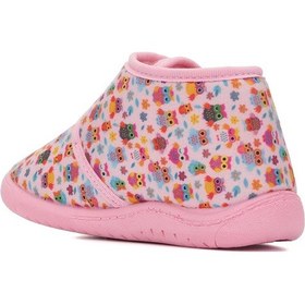Resim Günlük Unisex Çocuk Panduf Ev Ayakkabısı Esnek Kaymaz Taban Cırtlı Kreş Anaokulu Ayakkabı 263 Pembe 