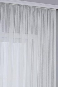 Resim Gauze Fabric Design Folded KETEN PLUS EKRU Tül Perde 350 x 260 - Normal Pile (1 x 2.5) 