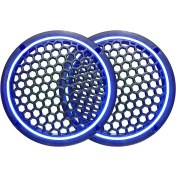 Resim L-Sound Neon Işıklı 20 cm Hoparlör ve Midrange Kapağı - 2 Adet - Mavi 