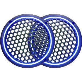 Resim L-Sound Neon Işıklı 20 cm Hoparlör ve Midrange Kapağı - 2 Adet - Mavi 