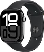 Resim Apple Watch Series 10 GPS + Cellular 46 mm Simsiyah Kasa Akıllı Saat ve Siyah Spor Kordon - M/L. Fitness Takibi, EKG uygulaması, Hep Açık Retina Ekran, Suya Dayanıklı Tasarım 