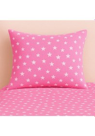 Resim Tek Kişilik Desenli Nevresim + 1 Adet Kapaklı Yastık Kılıfı Açık Pembe 