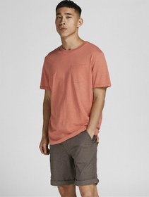 Resim Jack & Jones Jack&jones Blatropic Solid Erkek Turuncu Yuvarlak Yaka Tişört Turuncu 