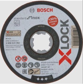 Resim Bosch Xlock İnox Kesici 115x1x22,23 Mm 