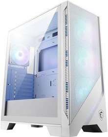 Resim MSI MAG Forge 320R Airflow White Mid-Tower Bilgisayar Kasası - ATX Kapasitesi, RTX 40 GPU Desteği, ARGB Fan, Manyetik Toz Filtresi, Sertleştirilmiş Cam, 1-6 ARGB Hub, USB 3.2 Generation 1 Tip A 