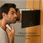 Resim Genel Markalar Katlanır 3'lü Ayna Aparatlı | Her Yere Asılabilir Ev Tipi Tıraş, Saç Kesim, Makyaj ve Bakım Aynası 