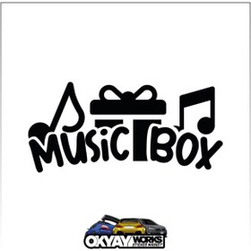 Resim OkyayWorks Music Box Sticker - Siyah 