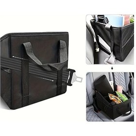 Resim Xuweiwei 1 Parça Araç Kolçak Organizörü Siyah Saklama Kutusu Bardak Tutucu Seyahat Kitap Kutusu 