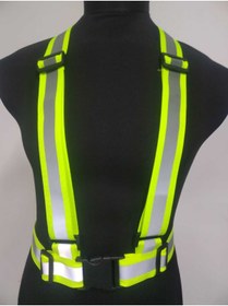 Resim lawrenceshop Reflektörlü Yelek - Motosiklet, Bisiklet Ve Scooter Gece Görüş (Yeni Yasaya Uygun)YEŞİL 