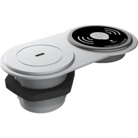 Resim Metalline® Circular-Line Modüler Hızlı Şarj Kutusu Wireless Type-C Gümüş 