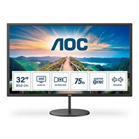 Resim AOC Q32V4 31.5" 75Hz 4Ms HDMI DP QHD FreeSync IPS Vesa Monitör 
