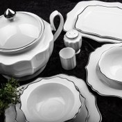 Resim Aryıldız Silver Porselen 60 Parça 12 Kişilik Yemek Takımı 