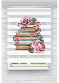 Resim Perdecizade Enxboy Kitaplar Dijital Baskılı Zebra Perde-cocuk Odası-stor Perde Renkli 