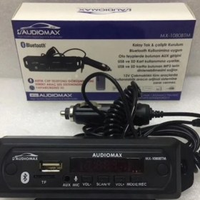 Resim USB Aux Bluetooth Tf Kart Çevirici Modül Aux Girişi ve 12 Volt Olan Tüm Cihazlara Uyumludur 