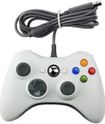Resim Beyaz-gamepad Xbox 360 Kablolu Joystick Denetleyicisi Kablolu Joystick Xbox 360 Denetleyicisi Gamepad Joypad 