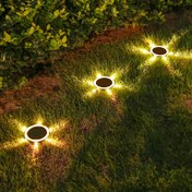 Resim 6-LED Güneş Toprak Fişi Işıkları - Ticari Sokaklar ve Alanlar için IPX4 Yüksek Kaliteli Dış Mekan Yıldız Şekilli Çim Aydınlatması, Enerji Verimli Güneş Paneli Tasarımı, Dış Mekan Aydınlatma | Şık Dairesel Tasarım | Güneş Enerjili Işıklar, Güneşli Dış Mekan Işıkları 