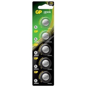 Resim Gp CR1616-C5 3V Lityum Düğme Pil 5'li Paket 