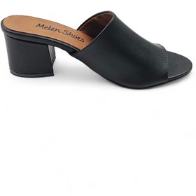 Resim Melen Shoes Celosia Siyah kadın Rahat Günlük Topuklu Terlik 