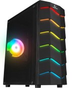 Resim Rampage ARC-X Rgb Ledli Siyah Acrylic Panel 120mm Fanlı Gaming Oyuncu Kasası 