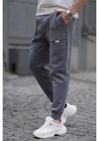 Resim Füme Kargo Cep Basic Eşofman Altı 6527 Füme 