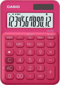Resim Casio MS-20UC-RD Masaüstü 12 Hane Hesap Makinesi 