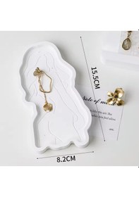 Resim Yaratıcı Kadın Figürlü Takı Tabağı / Sunumluk / Küpe Standı 