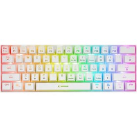 Resim Rampage KB-RX63 B-Atom Beyaz Bluetooth Rgb Backlight Red Swıtch Mekanik Q 63 Tuşlu Mini Gaming Oyuncu Klavyesi 